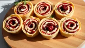cranberry feta pinwheels